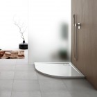 Sanswiss Livada brodzik półokrągły 80x80 cm konglomeratowy biały W20R5508004