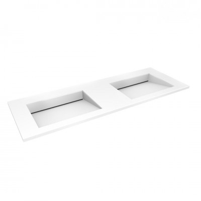 Oltens Stila umywalka 140x45 cm meblowa podwójna prostokątna LavaForm biała 40206000