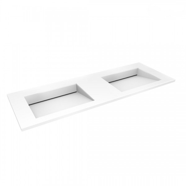 Oltens Stila umywalka 140x45 cm meblowa podwójna prostokątna LavaForm biała 40206000