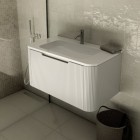 Oltens Hamnes umywalka 60x46,1 cm meblowa prostokątna PureSurface biała 40212000