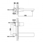 Kohlman Lexis bateria umywalkowa podtynkowa 2-otworowa wylewka 17 cm QW185L