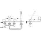 Kohlman Lexis bateria wannowa stojąca 4-otworowa QB240L