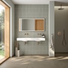 Oltens Stila umywalka 120x45 cm ścienna podwójna prostokątna LavaForm biały mat 40004900