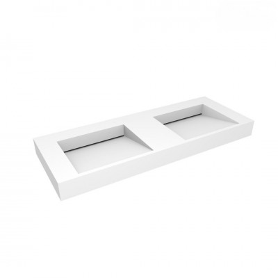 Oltens Stila umywalka 120x45 cm ścienna podwójna prostokątna LavaForm biały mat 40004900