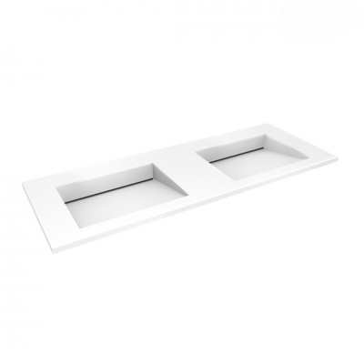 Oltens Stila umywalka 120x45 cm meblowa podwójna prostokątna LavaForm biała 40205000