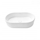 Oltens Hamnes Rila umywalka 50x32 cm nablatowa owalna biała 40331000