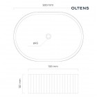 Oltens Hamnes Rila umywalka 50x32 cm nablatowa owalna biała 40331000