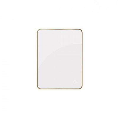 Oltens Nordlis lustro 60x80 cm prostokątne z oświetleniem LED mosiądz szczotkowany 64116510
