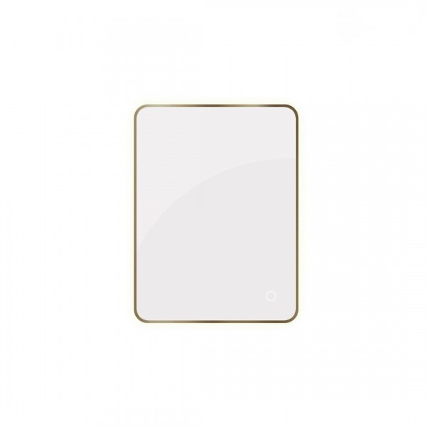 Oltens Nordlis lustro 60x80 cm prostokątne z oświetleniem LED mosiądz szczotkowany 64116510