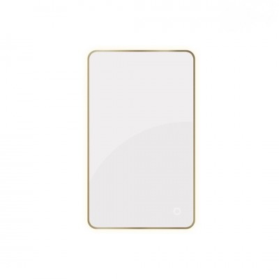 Oltens Nordlis lustro 60x100 cm prostokątne z oświetleniem LED mosiądz szczotkowany 64117510