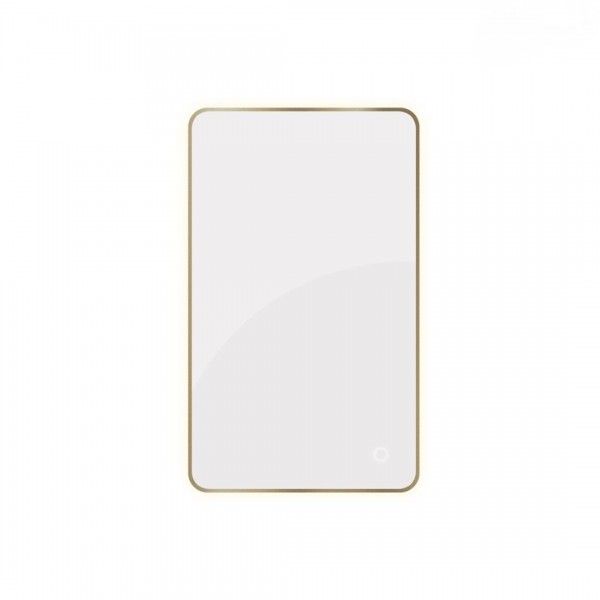 Oltens Nordlis lustro 60x100 cm prostokątne z oświetleniem LED mosiądz szczotkowany 64117510