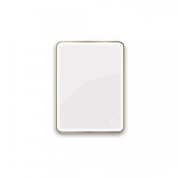 Oltens Nordlis lustro 60x80 cm prostokątne z oświetleniem LED mosiądz szczotkowany 64119510