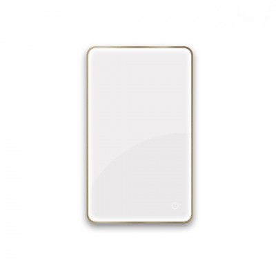 Oltens Nordlis lustro 60x100 cm prostokątne z oświetleniem LED mosiądz szczotkowany 64120510
