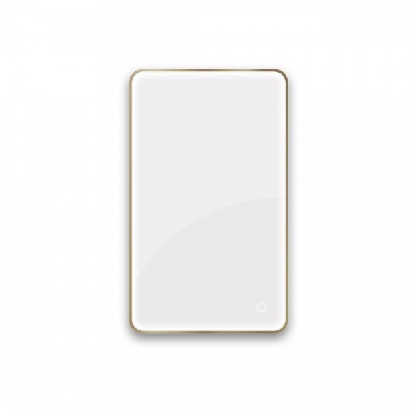 Oltens Nordlis lustro 60x100 cm prostokątne z oświetleniem LED mosiądz szczotkowany 64120510