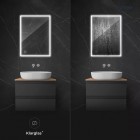 Oltens Nordlis lustro 60x80 cm prostokątne z oświetleniem LED miedź szczotkowana 64105610