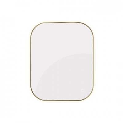 Oltens Nordlis lustro 80x100 cm prostokątne z oświetleniem LED mosiądz szczotkowany 64124510
