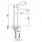 Kohlman Foxal bateria umywalkowa stojąca wysoka QB170F