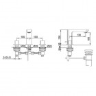 Kohlman Foxal bateria umywalkowa stojąca 3-otworowa QB200F