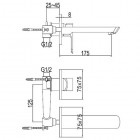 Kohlman Foxal bateria umywalkowa podtynkowa 2-otworowa wylewka 17,5 cm QW180F