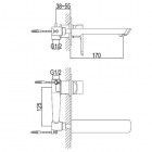 Kohlman Foxal bateria umywalkowa podtynkowa 2-otworowa wylewka 17 cm QW185F
