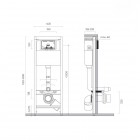 Oltens Triberg stelaż podtynkowy 40 cm do miski WC wiszącej 50011000