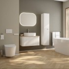 Oltens Hamnes szafka 160 cm boczna wisząca biały mat 60038000