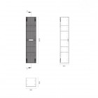 Oltens Hamnes szafka 160 cm boczna wisząca biały mat 60038000