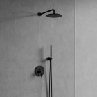 Omnires Y kompletny zestaw prysznicowy podtynkowy deszczownica 25 cm czarny półmat SYSY35BL