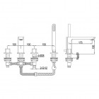 Kohlman Foxal bateria wannowa stojąca 4-otworowa QB240F