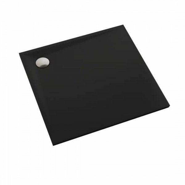 Schedpol Libra Black Mat brodzik kwadratowy 80x80 cm czarny 3SP.L1K-8080/C/MG