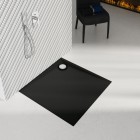 Schedpol Libra Black Mat brodzik kwadratowy 80x80 cm czarny 3SP.L1K-8080/C/MG