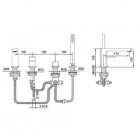 Kohlman Foxal bateria wannowa stojąca 4-otworowa QB244F
