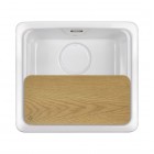 Deante Momi zlewozmywak ceramiczny 50x45 cm biały połysk ZCM_610A
