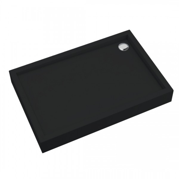 Schedpol Cameron Black Mat brodzik prostokątny 80x100 cm czarny 3ST.C1P-80100/C/MG