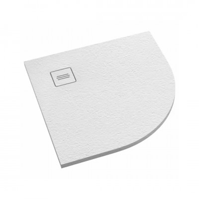 Schedpol Protos Grooved White Stone brodzik półokrągły 90x90 cm biały kamień 3SP.P1O-9090/B/GR-M1/B/GR Schedpol Protos Grooved White Stone brodzik półokrągły 90x90 cm biały kamień 3SP.P1O-9090/B/GR-M1/B/GR
