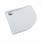 Schedpol Libra Grooved White Stone brodzik półokrągły 80x80 cm biały 3SP.L1O-8080/B/GR