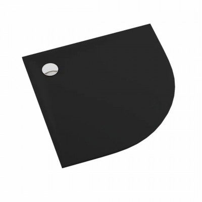 Schedpol Libra Black Mat brodzik półokrągły 80x80 cm czarny 3SP.L1O-8080/C/MG