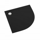 Schedpol Libra Black Mat brodzik półokrągły 80x80 cm czarny 3SP.L1O-8080/C/MG