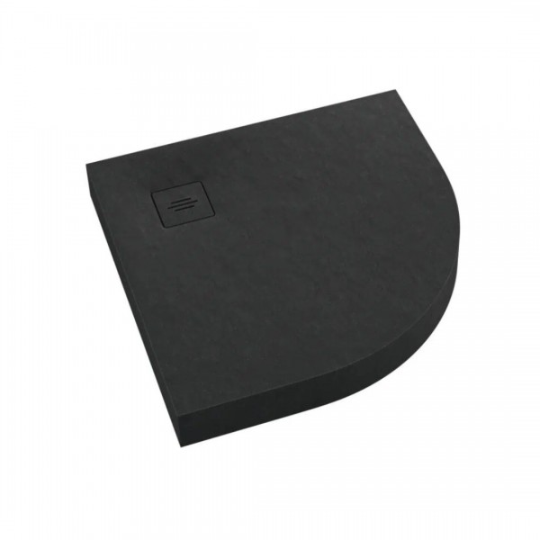 Schedpol NonLimits Black Stone brodzik półokrągły 90x90 cm 3ST.N1O-9090/C/ST-M1/C/ST