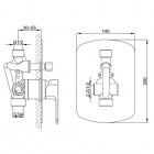 Kohlman Foxal bateria prysznicowa podtynkowa z przełącznikiem QW210F