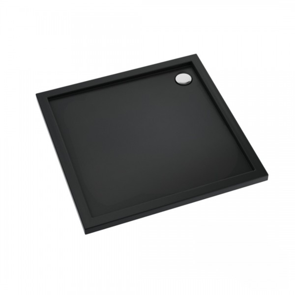 Schedpol Sharper Black Mat brodzik kwadratowy 80x80 cm czarny 3S.S1K-8080/C/MG