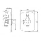 Kohlman Foxal bateria prysznicowa podtynkowa bez przełącznika QW220F