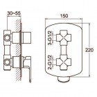 Kohlman Foxal bateria prysznicowa podtynkowa z przełącznikiem 3 wyjścia