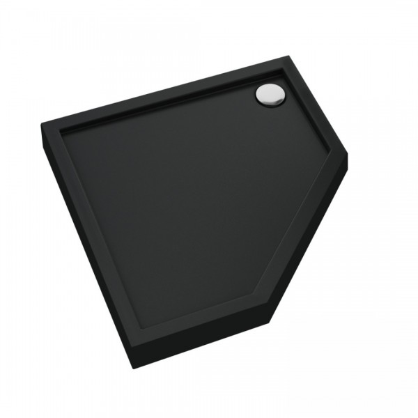 Schedpol Cameron Black Mat brodzik pięciokątny 80x80 cm czarny 3ST.C1PK-8080/C/MG