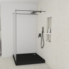 Schedpol Favory Plus brodzik prostokątny 80x100 cm czarny mat 3ST.F1P-80100/C/MG