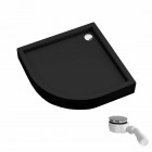 Schedpol Favory Plus Black Mat brodzik półokrągły 80x80 cm czarny 3ST.F1O-8080/C/MG