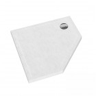 Schedpol Sharper White Stone brodzik pięciokątny 80x80 cm biały kamień 3S.S1PK-8080/B/ST