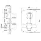 Kohlman Foxal bateria prysznicowa podtynkowa z termostatem 1 wyjście