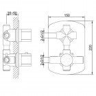 Kohlman Foxal bateria prysznicowa podtynkowa z termostatem 2 wyjścia
