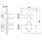 Kohlman Foxal bateria prysznicowa podtynkowa z termostatem 3 wyjścia
